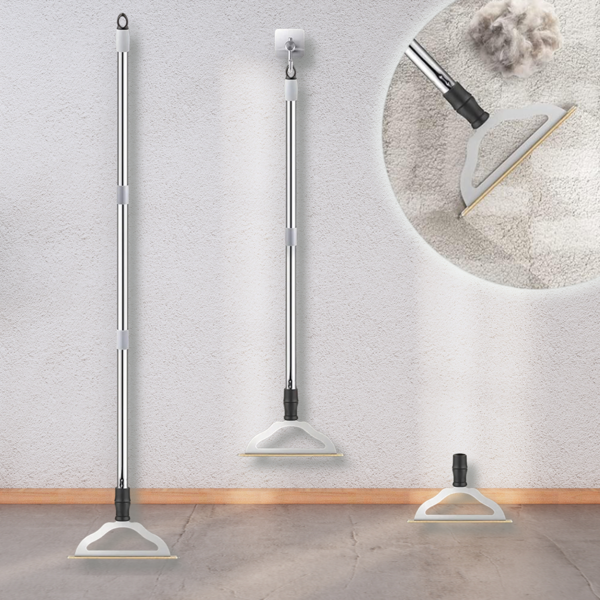 Furrington FurLift: Long-Handle Pet Hair Removal Carpet Rake