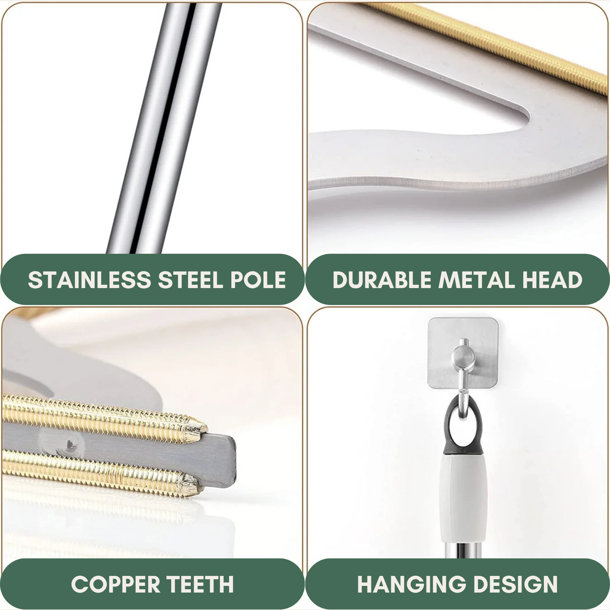 Furrington FurLift: Long-Handle Pet Hair Removal Carpet Rake