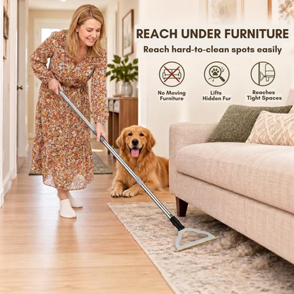 Furrington FurLift: Long-Handle Pet Hair Removal Carpet Rake