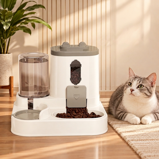 NourishFlow Gravity Pet Feeder & Water Dispenser